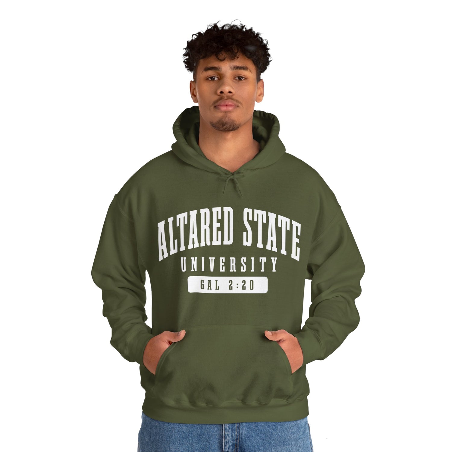 ALTARed State University Unisex Hoodie | White Letter