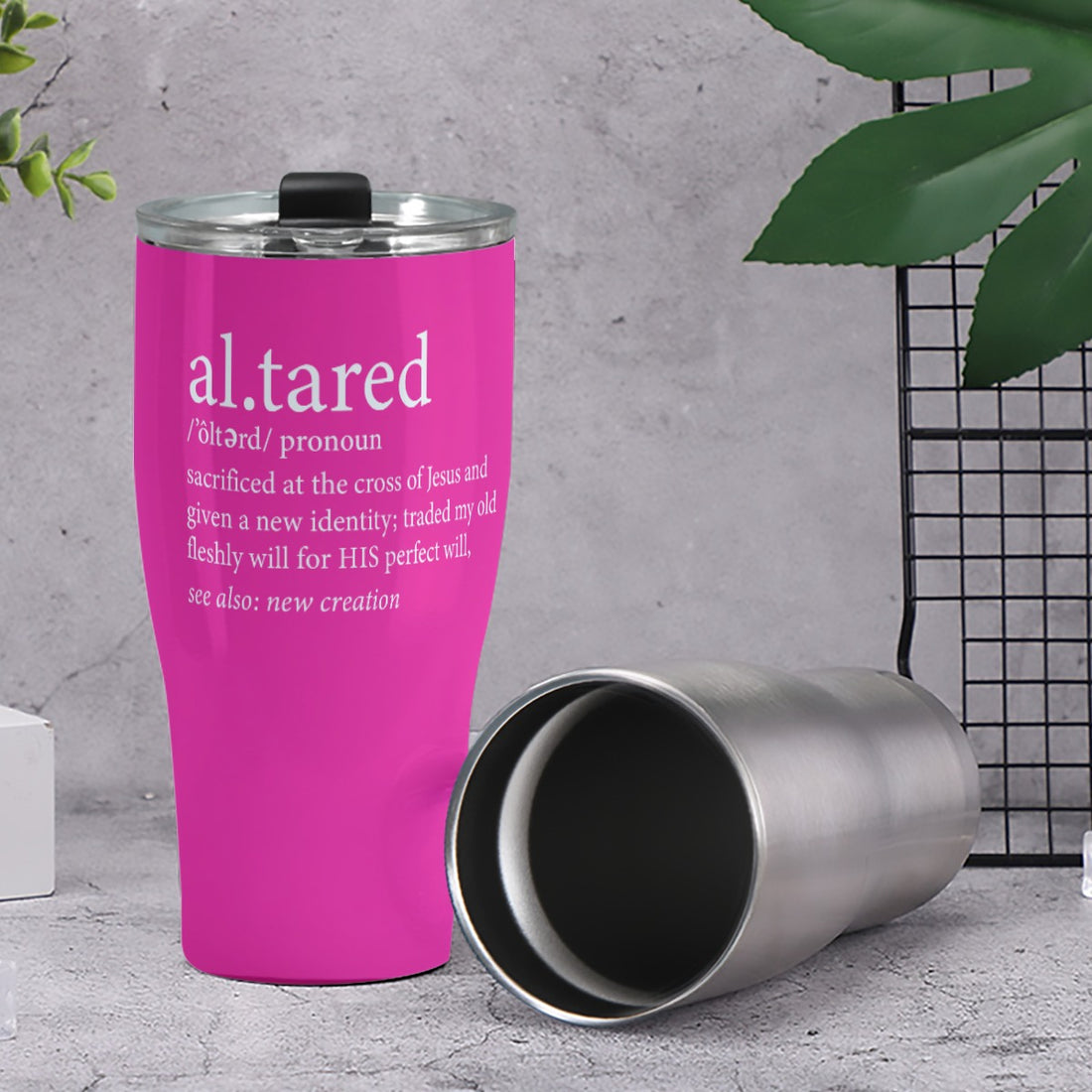 Butterfly &amp; Nails ALTARed Cone Tumbler 30oz