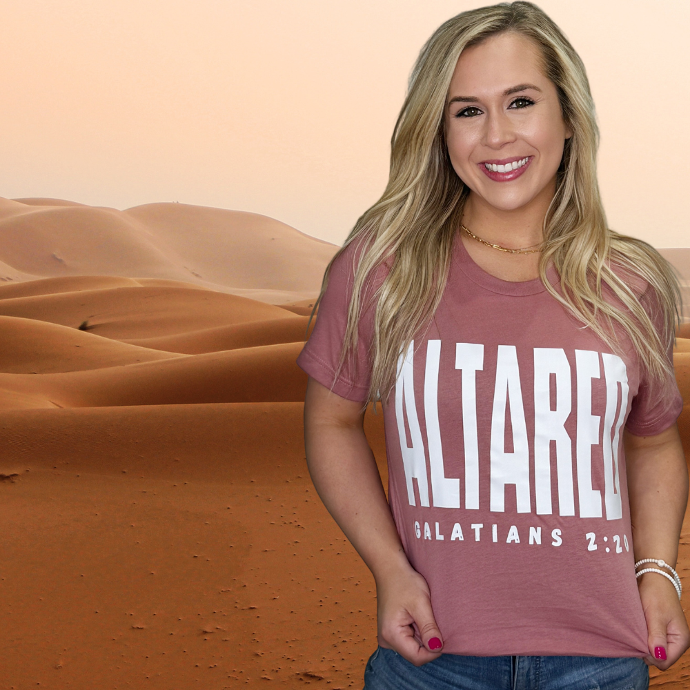 ALTARed Big Letter Christian T Shirt for Women