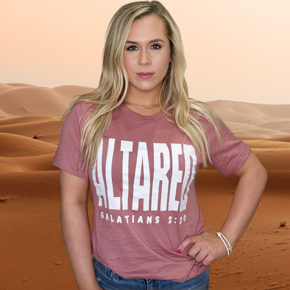 ALTARed Big Letter Christian T Shirt for Women