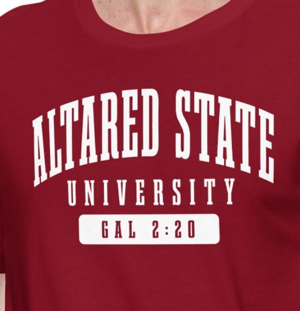 ALTARed State U White Letter T-Shirt