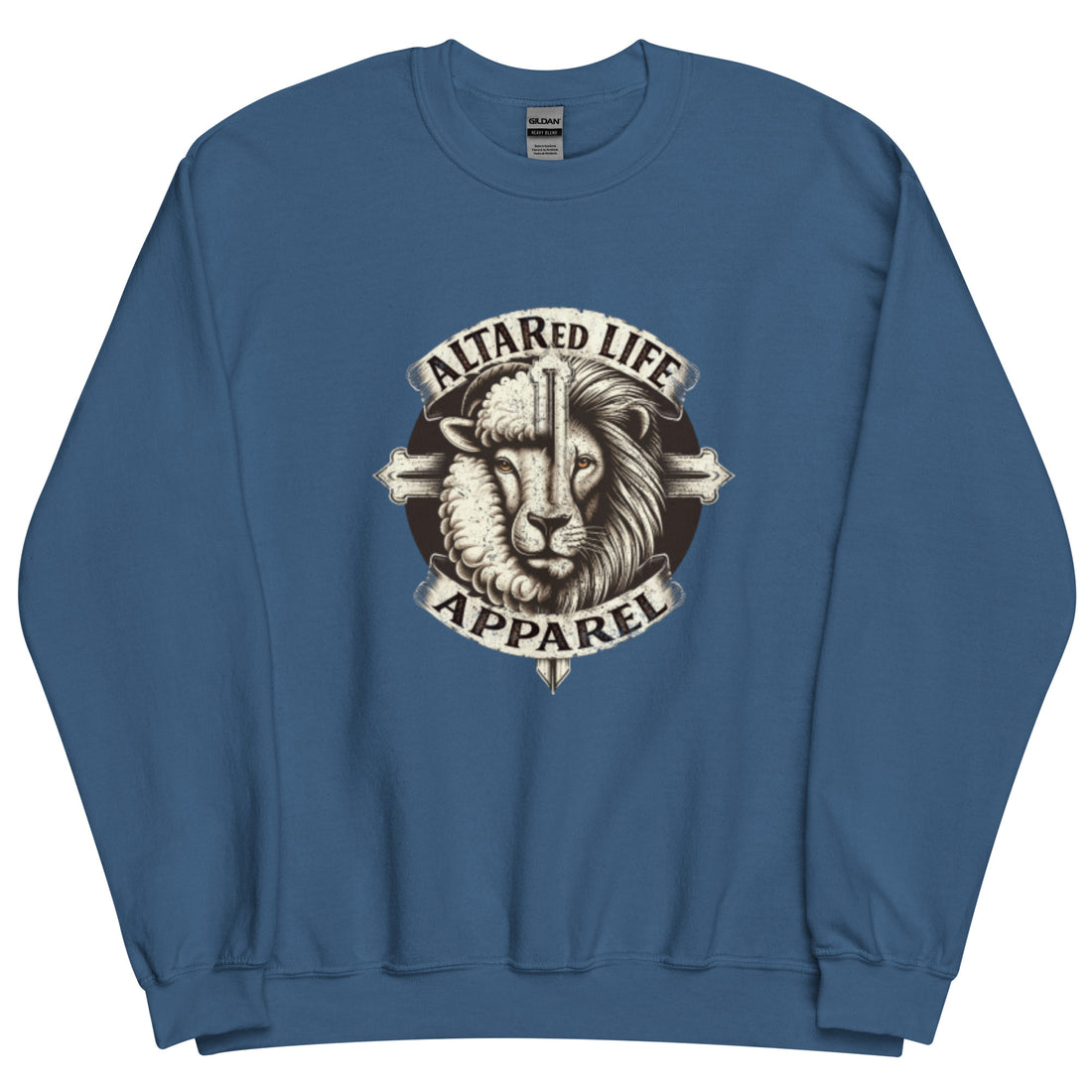 ALTARed Life Apparel Lion Lamb Logo Christian Sweatshirt