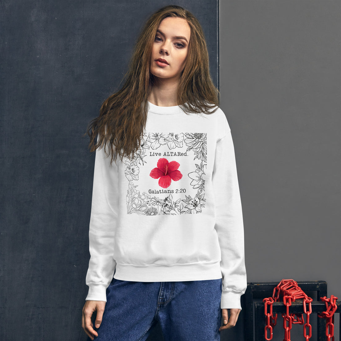 Live ALTARed Floral Unisex Sweatshirt | ALTARed Life Apparel