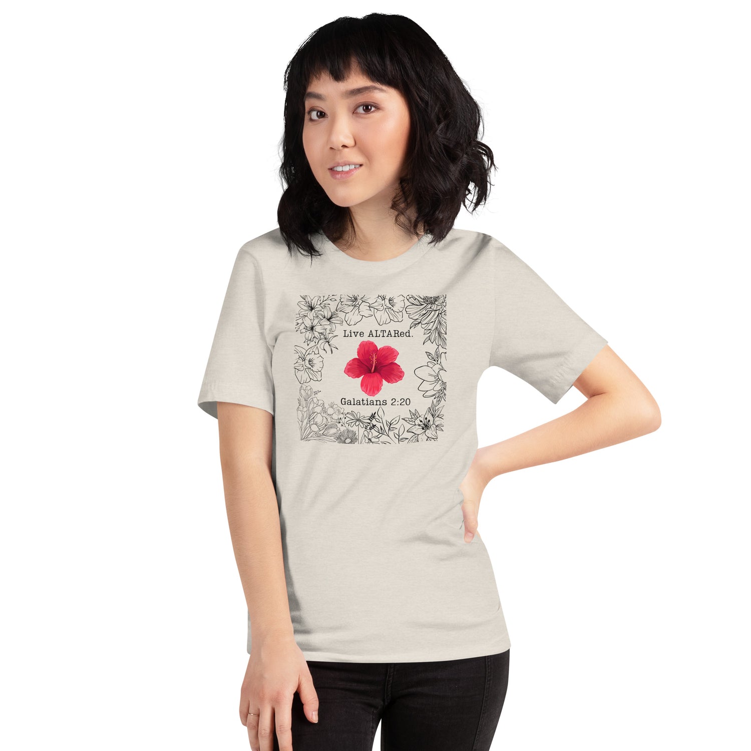 Live ALTARed Floral Christian T-Shirt