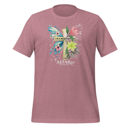 New Creation Floral Butterfly Womens Christian Tshirt