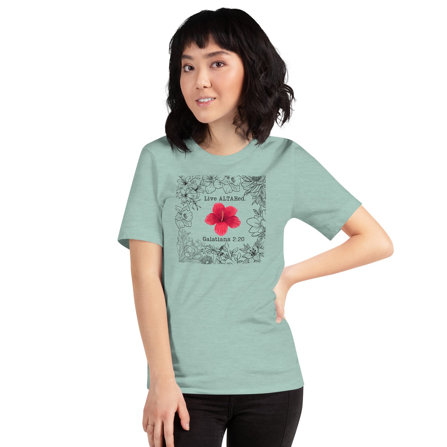 Live ALTARed Floral Christian T-Shirt