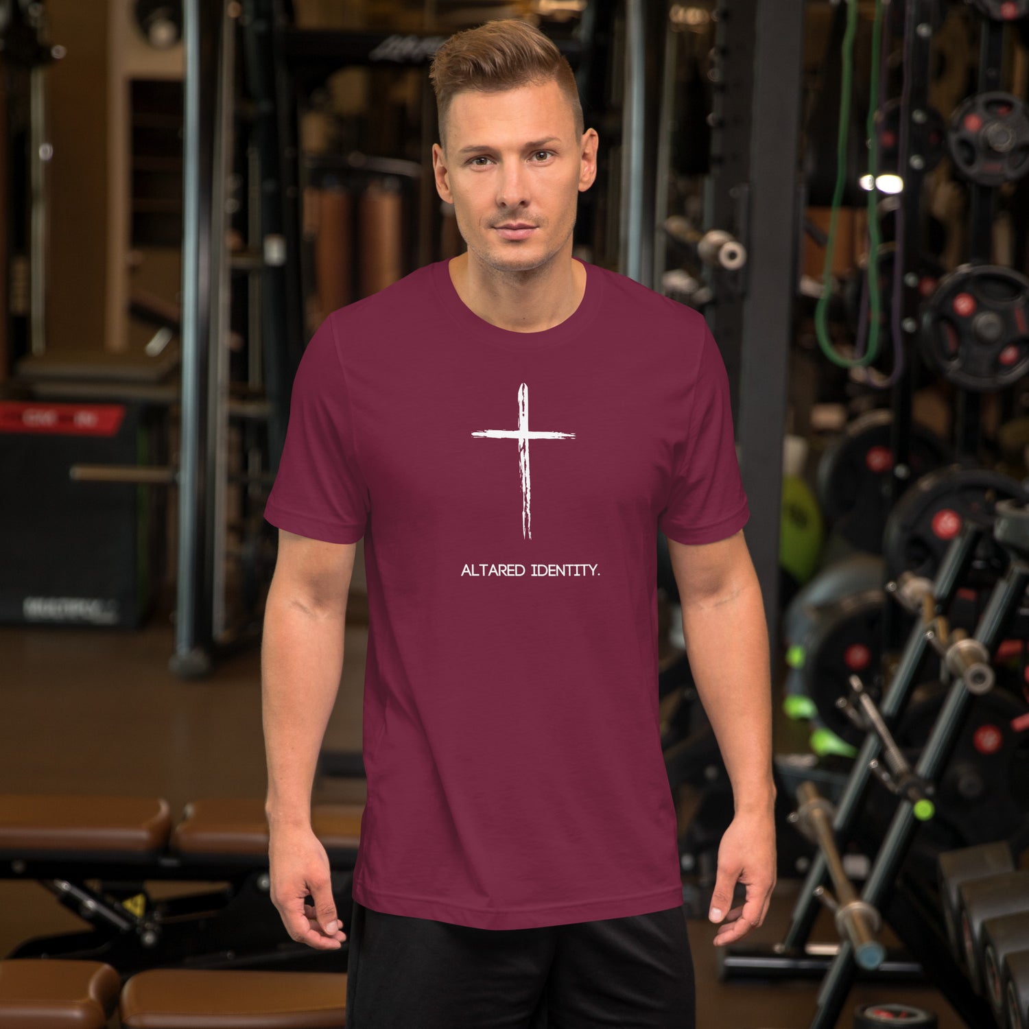 T-Shirt With Cross on Front