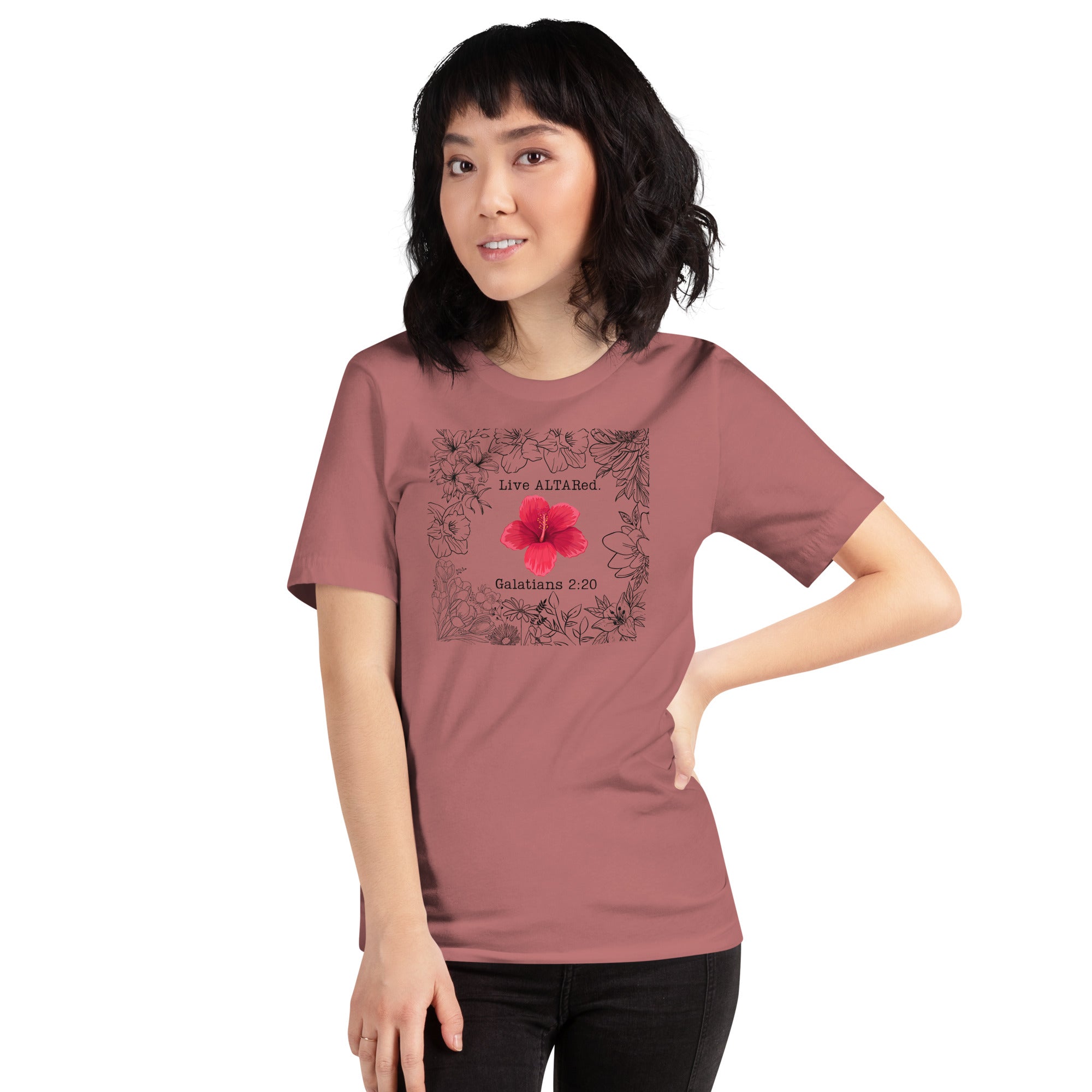 Live ALTARed Floral Christian T-Shirt