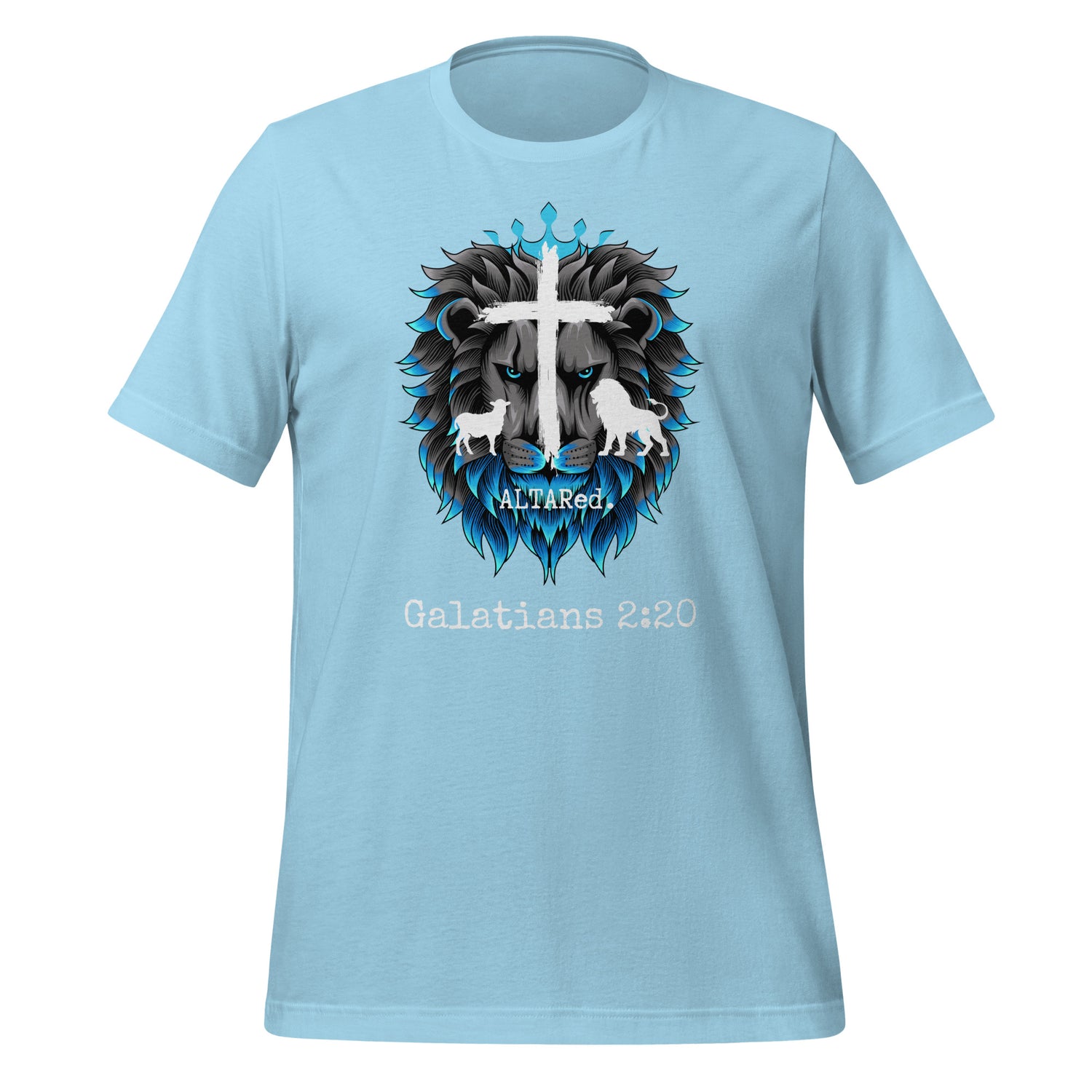 Lion King Blue Flame Womens Christian Tshirt