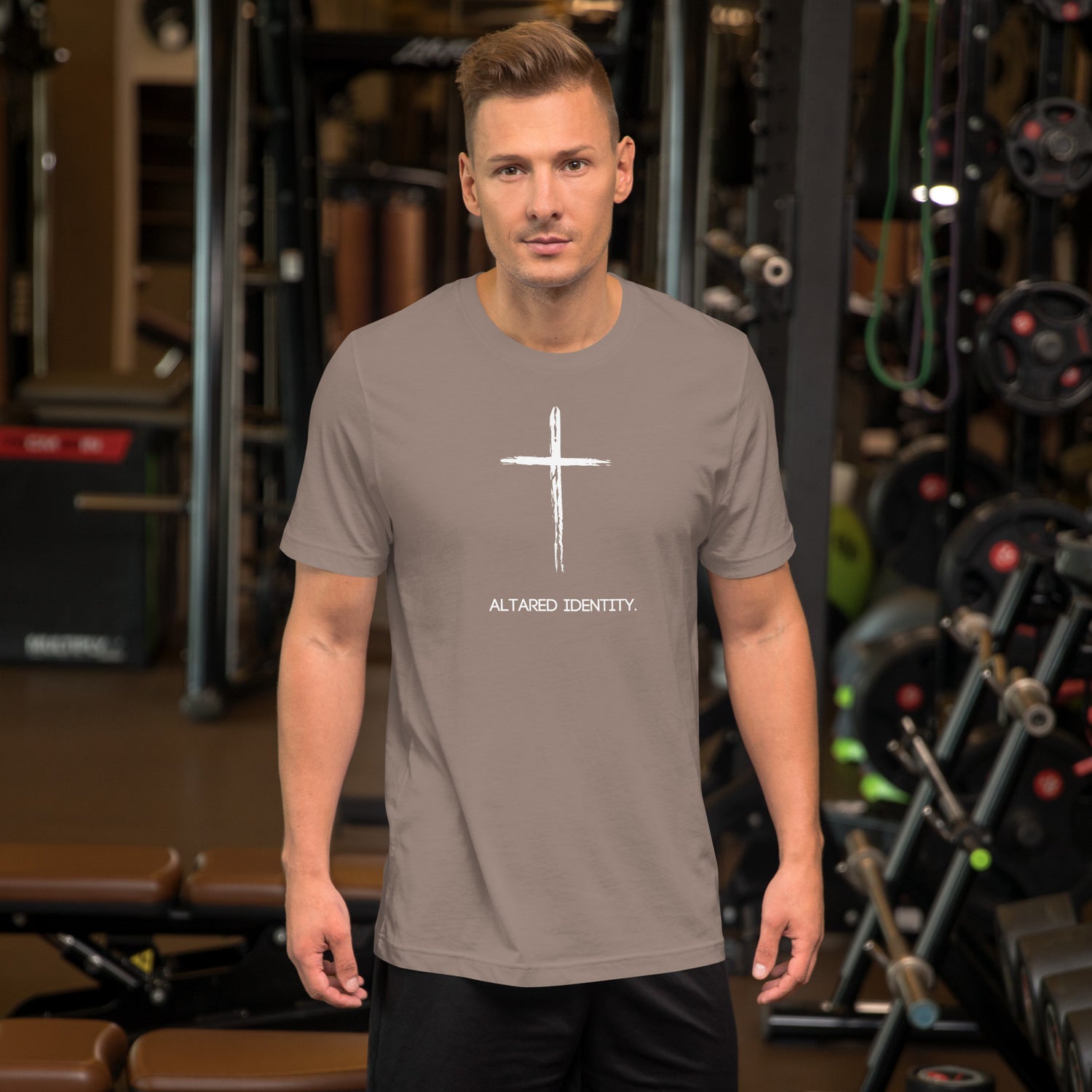 T-Shirt With Cross on Front