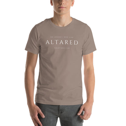 No Longer I Who Live - Thin Letter Christian T-Shirt | ALTARed Life Apparel