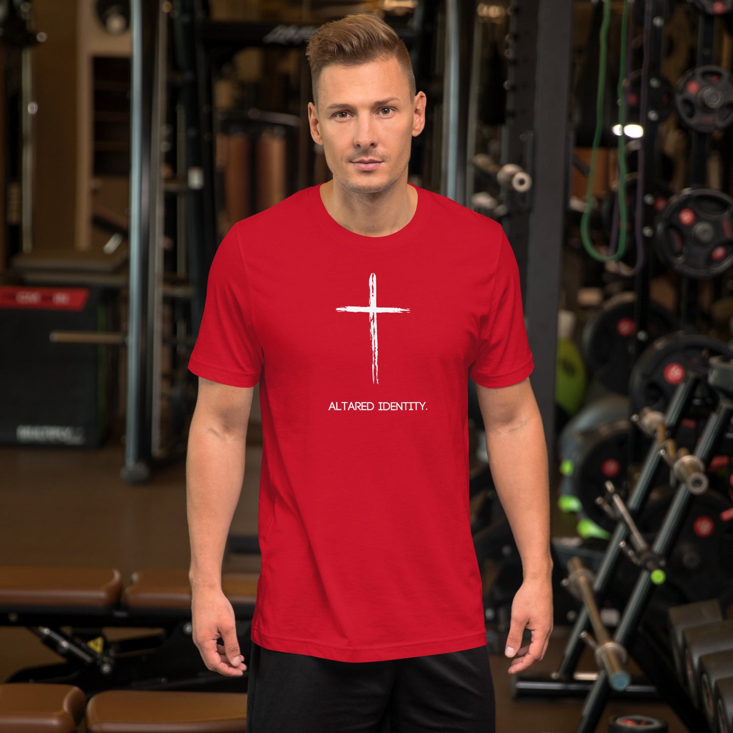 T-Shirt With Cross on Front