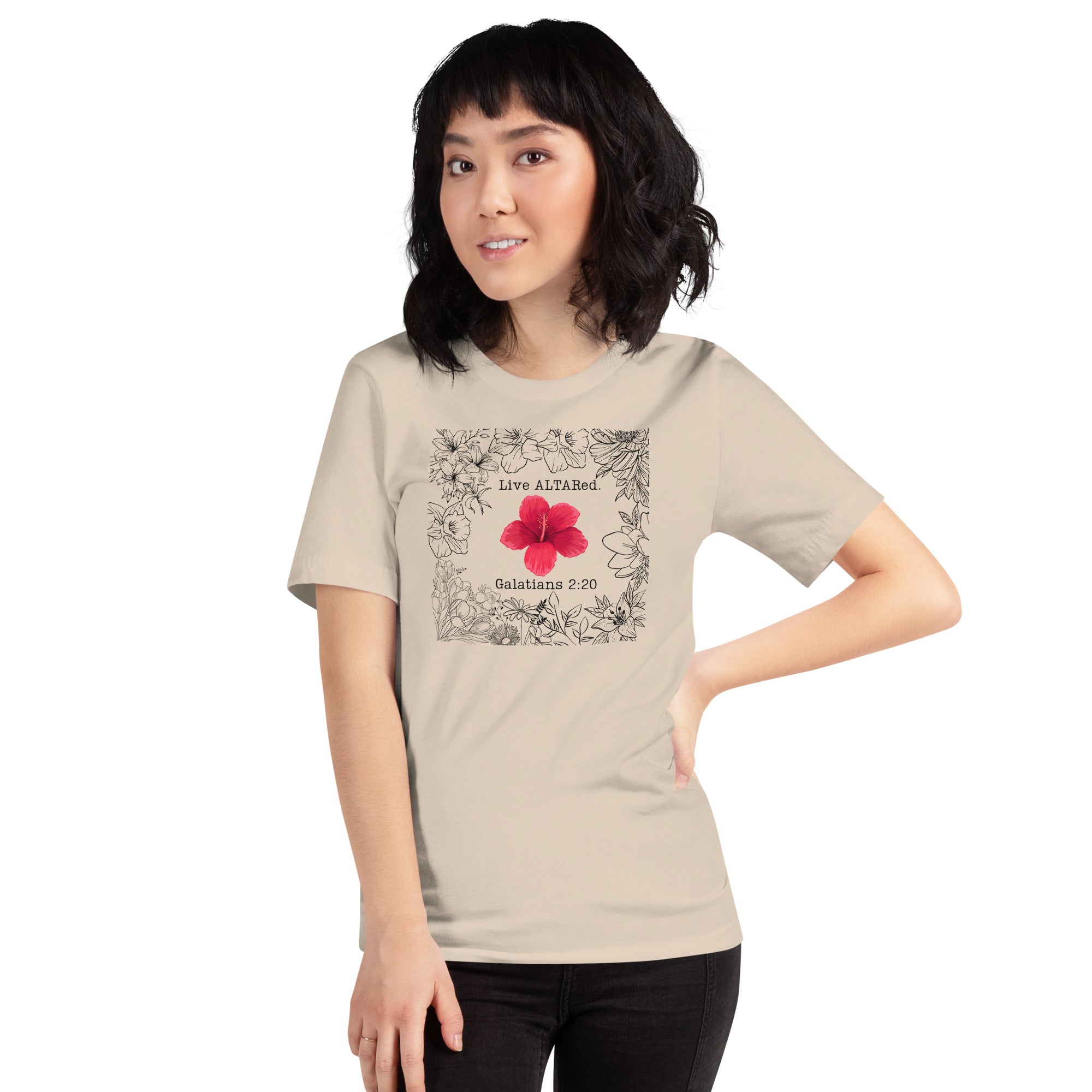 Live ALTARed Floral Christian T-Shirt