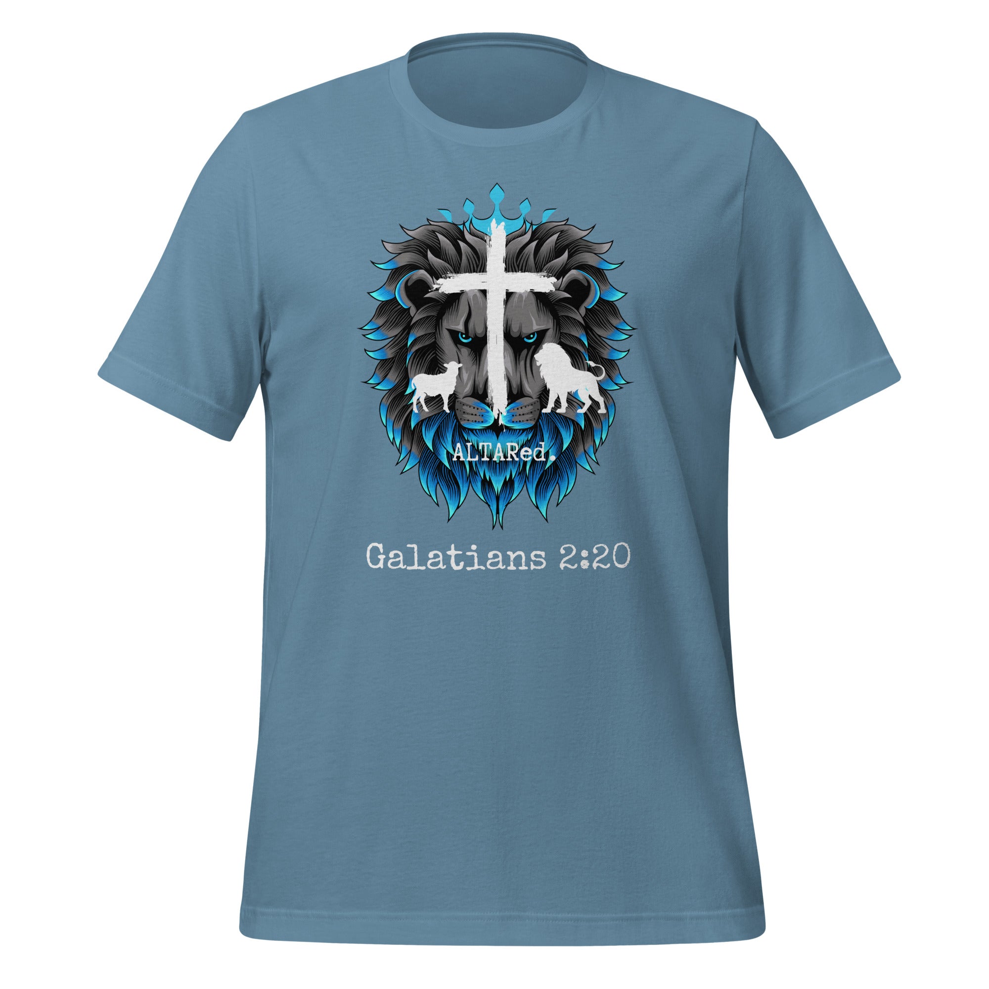 Lion King Blue Flame Womens Christian Tshirt