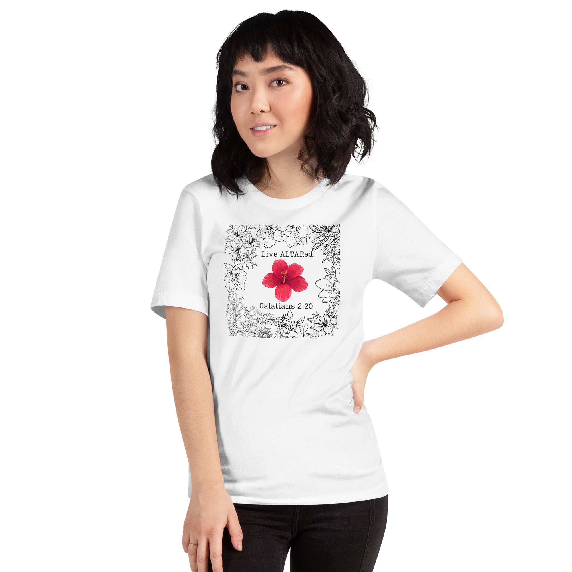 Live ALTARed Floral Christian T-Shirt